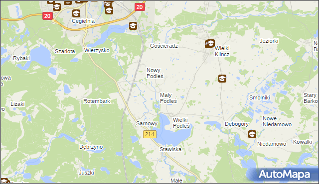 mapa Mały Podleś, Mały Podleś na mapie Targeo