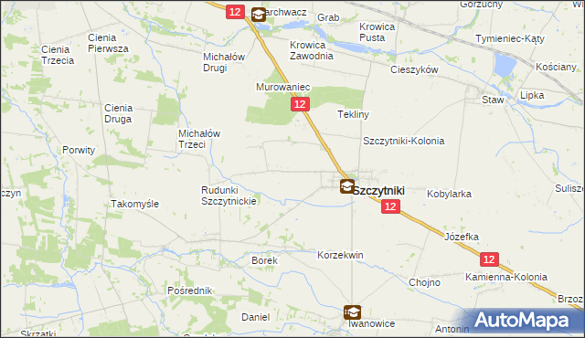 mapa Marcjanów gmina Szczytniki, Marcjanów gmina Szczytniki na mapie Targeo