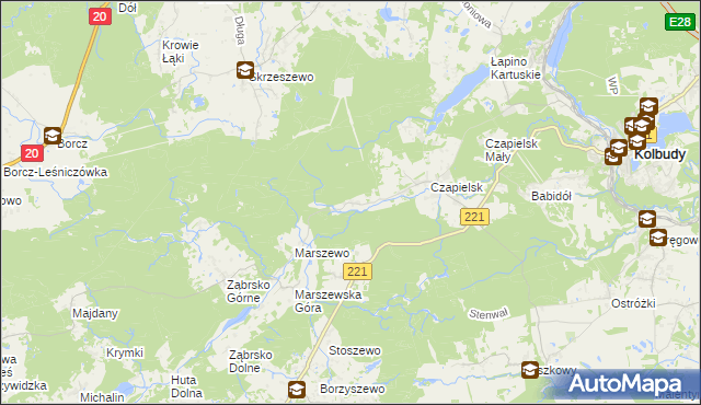 mapa Marszewska Kolonia, Marszewska Kolonia na mapie Targeo