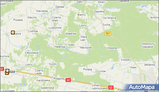 mapa Męciszów, Męciszów na mapie Targeo