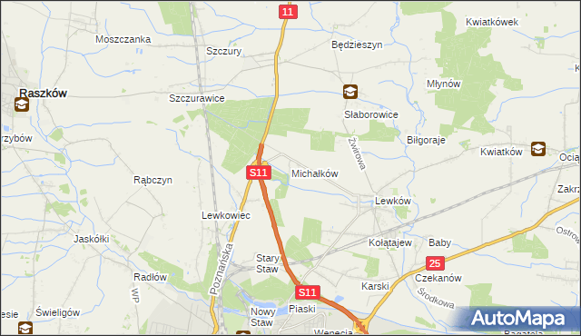 mapa Michałków, Michałków na mapie Targeo