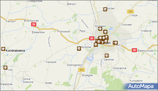 mapa Mikoszów, Mikoszów na mapie Targeo