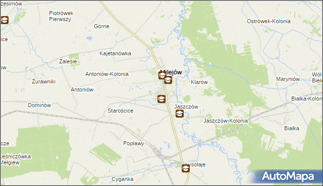 mapa Milejów-Osada, Milejów-Osada na mapie Targeo