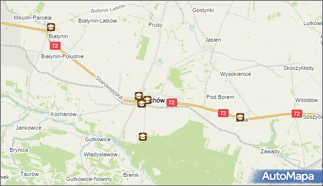 mapa Miłochniewice, Miłochniewice na mapie Targeo