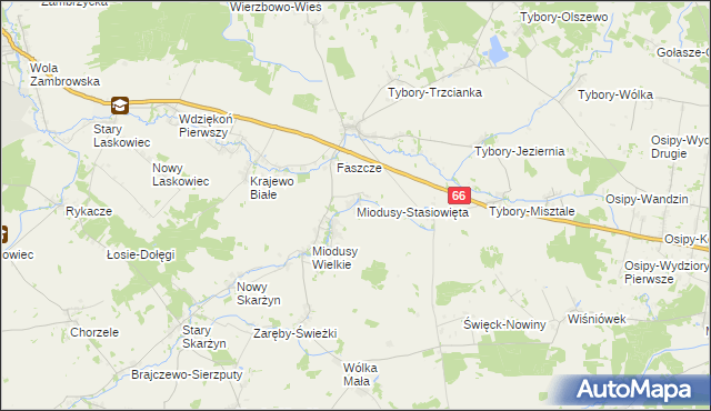 mapa Miodusy-Stasiowięta, Miodusy-Stasiowięta na mapie Targeo