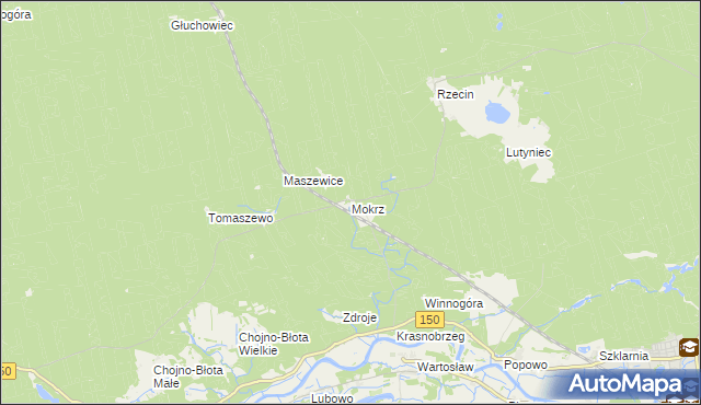 mapa Mokrz, Mokrz na mapie Targeo