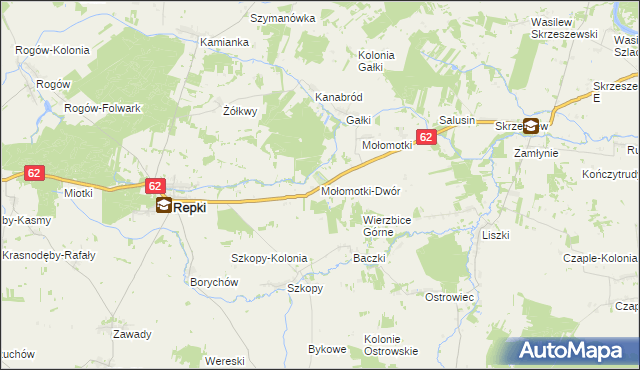mapa Mołomotki-Dwór, Mołomotki-Dwór na mapie Targeo