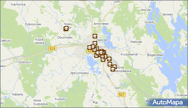 mapa Morąg, Morąg na mapie Targeo