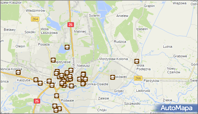 mapa Morzysław-Kolonia, Morzysław-Kolonia na mapie Targeo