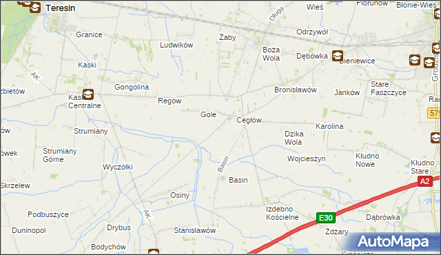 mapa Murowaniec gmina Baranów, Murowaniec gmina Baranów na mapie Targeo