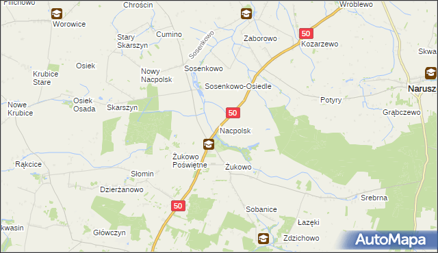 mapa Nacpolsk, Nacpolsk na mapie Targeo