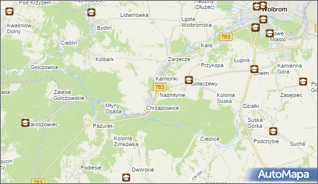 mapa Nadmłynie, Nadmłynie na mapie Targeo