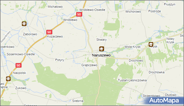 mapa Naruszewo, Naruszewo na mapie Targeo