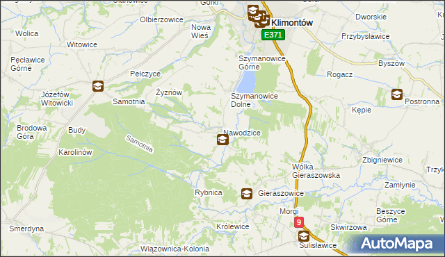 mapa Nawodzice, Nawodzice na mapie Targeo