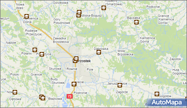 mapa Nawsie Brzosteckie, Nawsie Brzosteckie na mapie Targeo