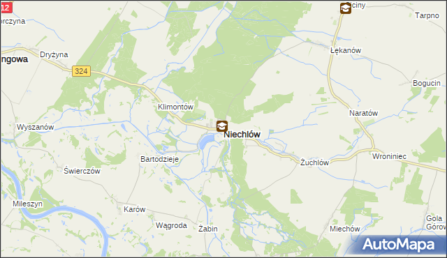 mapa Niechlów, Niechlów na mapie Targeo