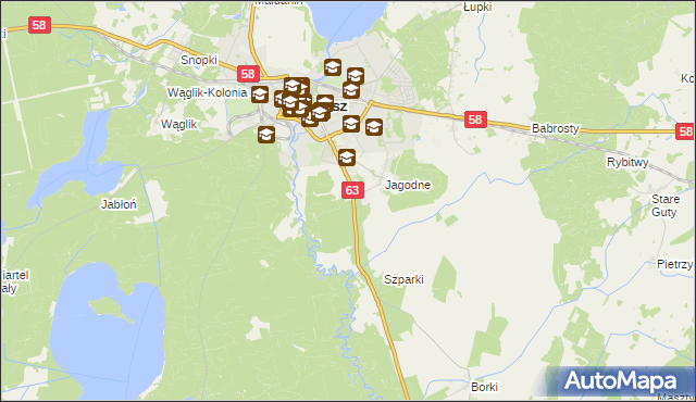 mapa Niedźwiedzie gmina Pisz, Niedźwiedzie gmina Pisz na mapie Targeo