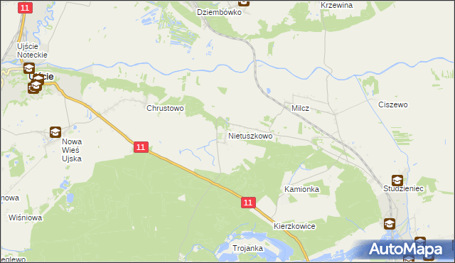 mapa Nietuszkowo, Nietuszkowo na mapie Targeo