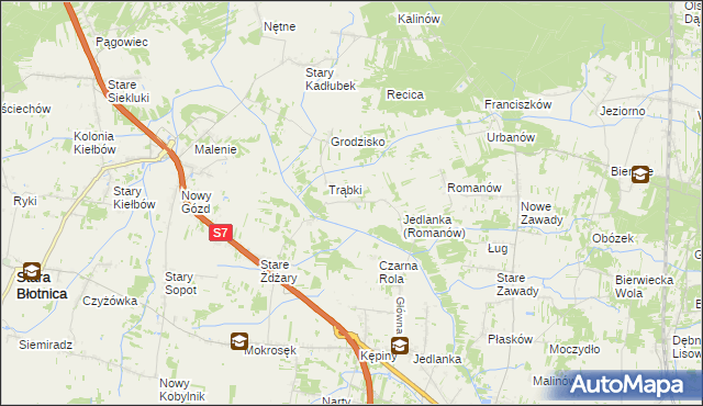 mapa Nowa Wola gmina Jedlińsk, Nowa Wola gmina Jedlińsk na mapie Targeo