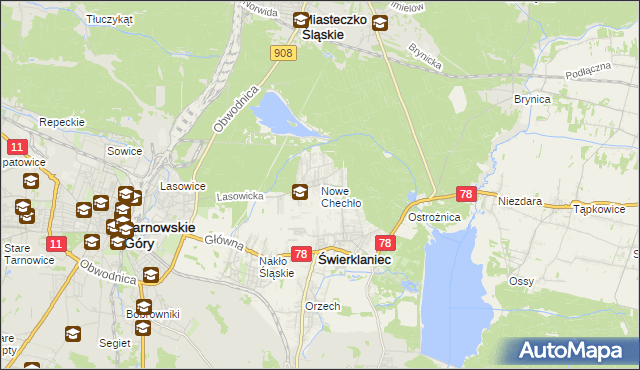 mapa Nowe Chechło, Nowe Chechło na mapie Targeo