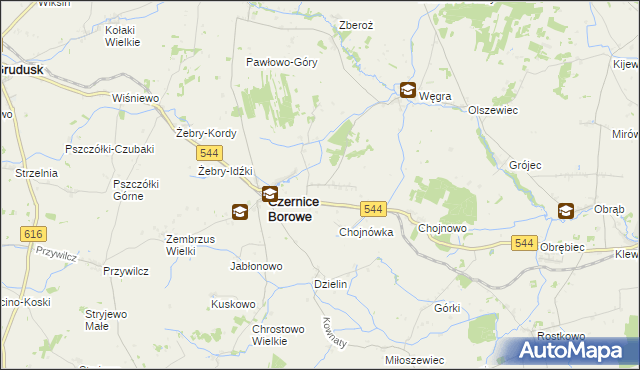 mapa Nowe Czernice, Nowe Czernice na mapie Targeo