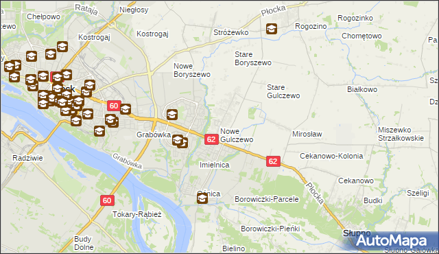 mapa Nowe Gulczewo, Nowe Gulczewo na mapie Targeo