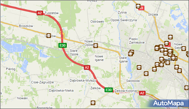 mapa Nowe Iganie, Nowe Iganie na mapie Targeo