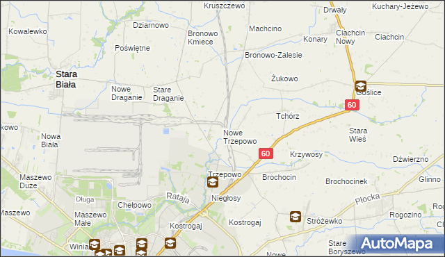 mapa Nowe Trzepowo, Nowe Trzepowo na mapie Targeo