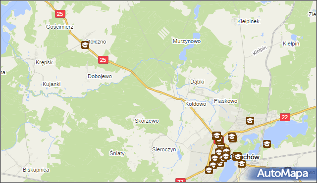 mapa Nowosiółki gmina Człuchów, Nowosiółki gmina Człuchów na mapie Targeo