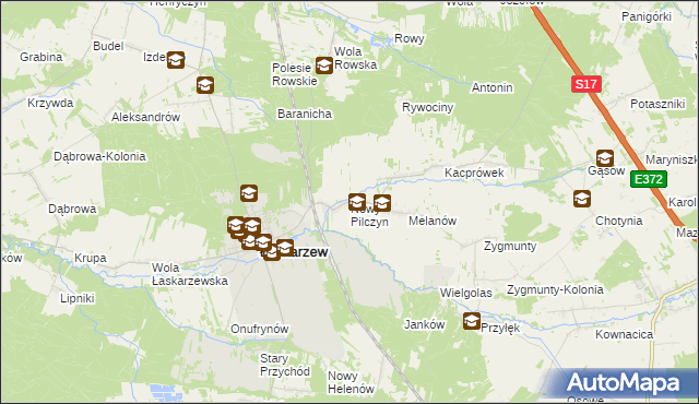 mapa Nowy Pilczyn, Nowy Pilczyn na mapie Targeo