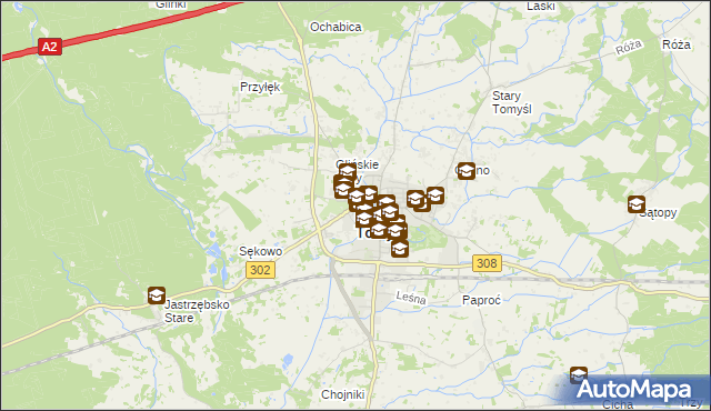 mapa Nowy Tomyśl, Nowy Tomyśl na mapie Targeo