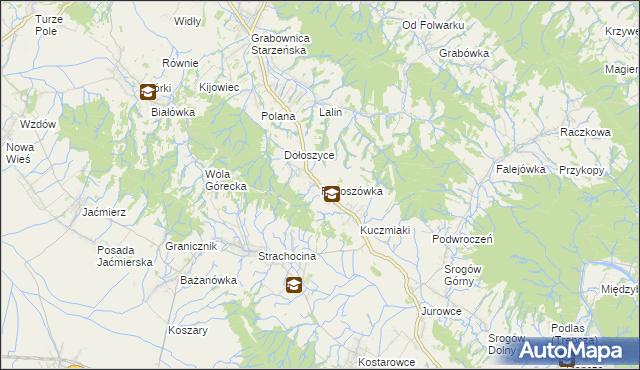 mapa Pakoszówka, Pakoszówka na mapie Targeo