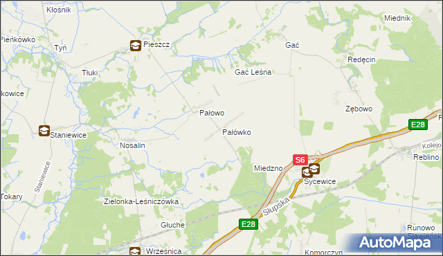 mapa Pałówko, Pałówko na mapie Targeo