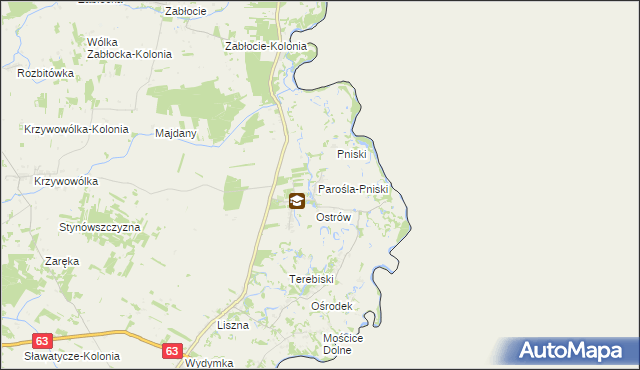 mapa Parośla, Parośla na mapie Targeo