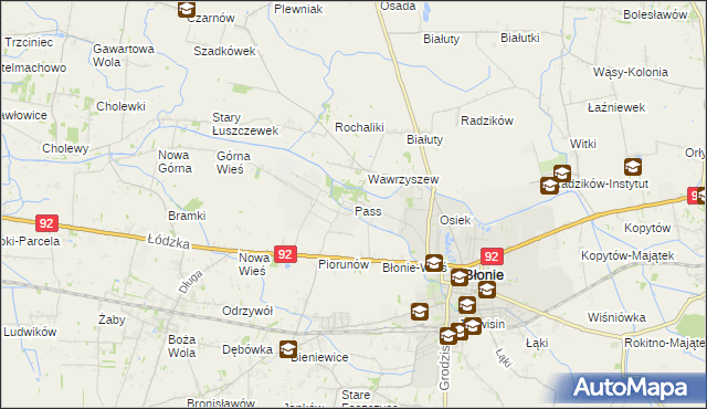 mapa Pass, Pass na mapie Targeo