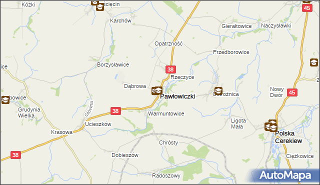 mapa Pawłowiczki, Pawłowiczki na mapie Targeo