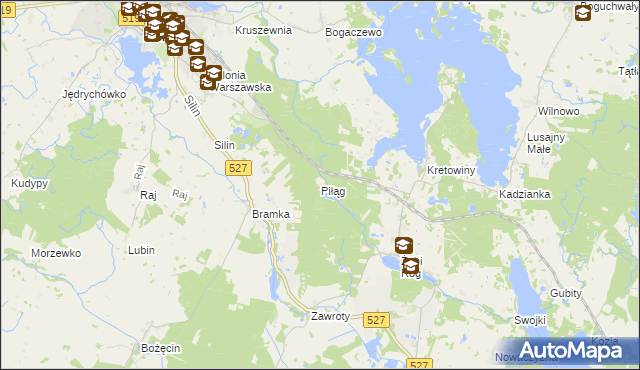 mapa Piłąg, Piłąg na mapie Targeo