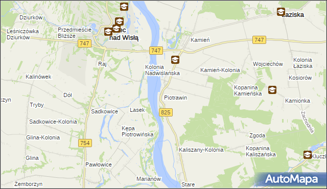 mapa Piotrawin gmina Łaziska, Piotrawin gmina Łaziska na mapie Targeo