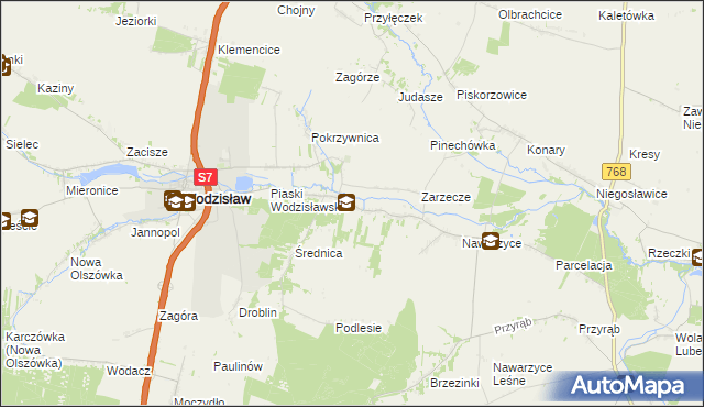 mapa Piotrkowice gmina Wodzisław, Piotrkowice gmina Wodzisław na mapie Targeo