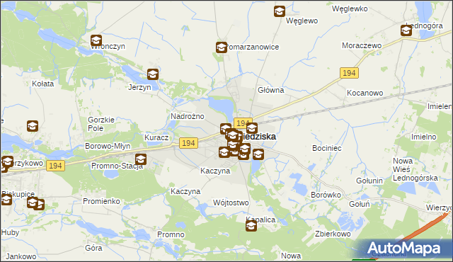 mapa Pobiedziska, Pobiedziska na mapie Targeo