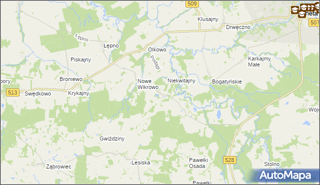 mapa Podągi, Podągi na mapie Targeo