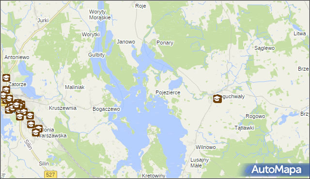 mapa Pojezierce, Pojezierce na mapie Targeo
