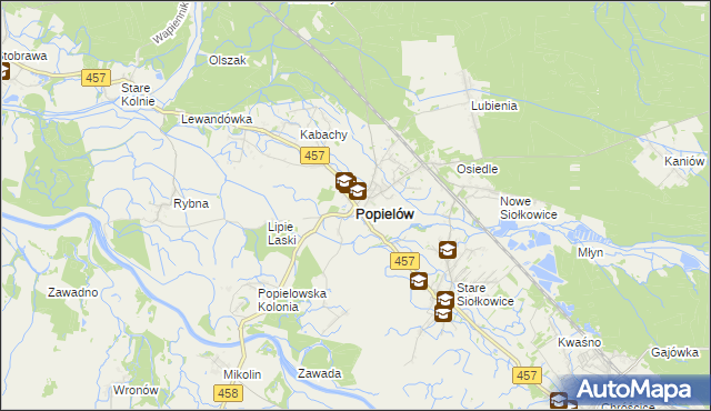 mapa Popielów powiat opolski, Popielów powiat opolski na mapie Targeo