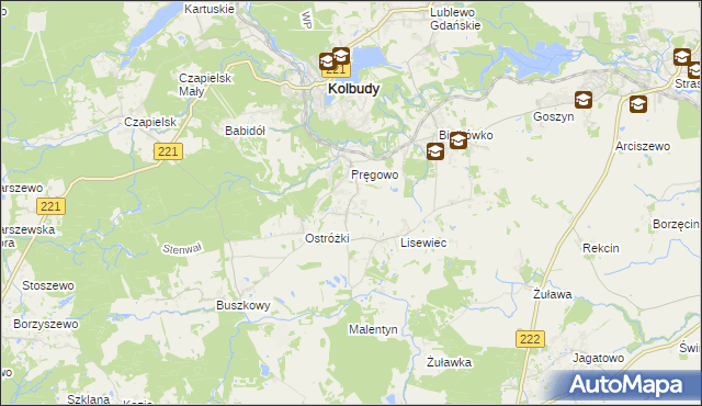 mapa Pręgowo Górne, Pręgowo Górne na mapie Targeo