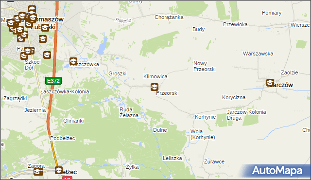 mapa Przeorsk, Przeorsk na mapie Targeo