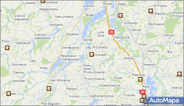 mapa Przybradz, Przybradz na mapie Targeo