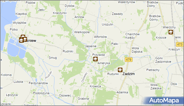mapa Przywidz gmina Pęczniew, Przywidz gmina Pęczniew na mapie Targeo