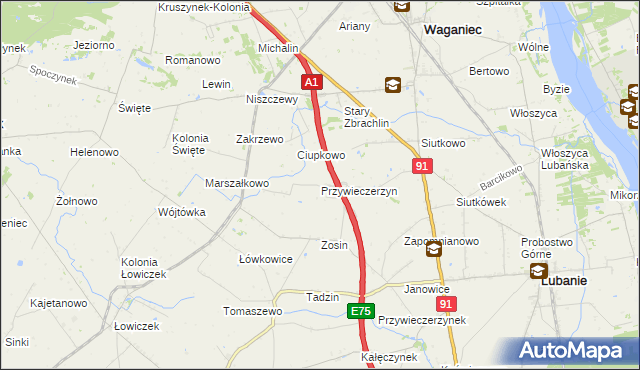 mapa Przywieczerzyn, Przywieczerzyn na mapie Targeo