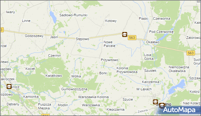 mapa Przywitowo, Przywitowo na mapie Targeo