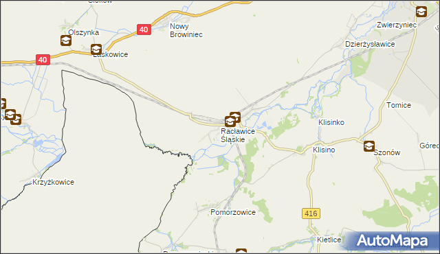 mapa Racławice Śląskie, Racławice Śląskie na mapie Targeo